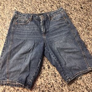 Sincerely Jules Blue Denim Shorts Long Board Style